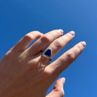 opal ring on model hand